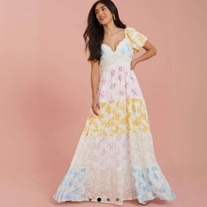Floral Patchwork Maxi Dress